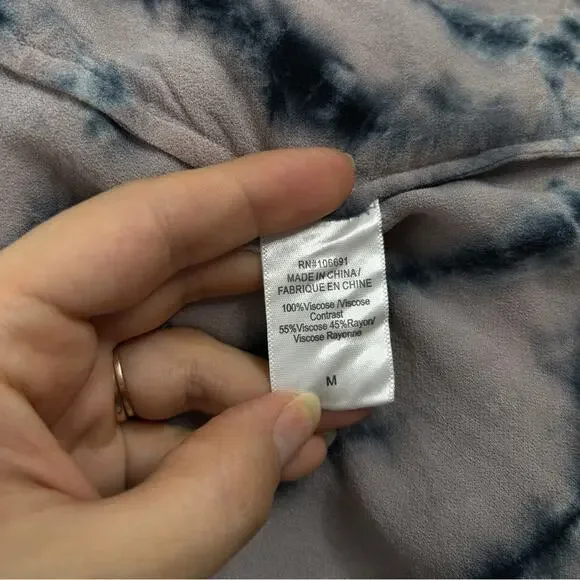 YOUNG FABULOUS & BROKE Tie Dye Top Womens Medium Whimsigoth Fairy Grunge Party - Picture 7 of 8